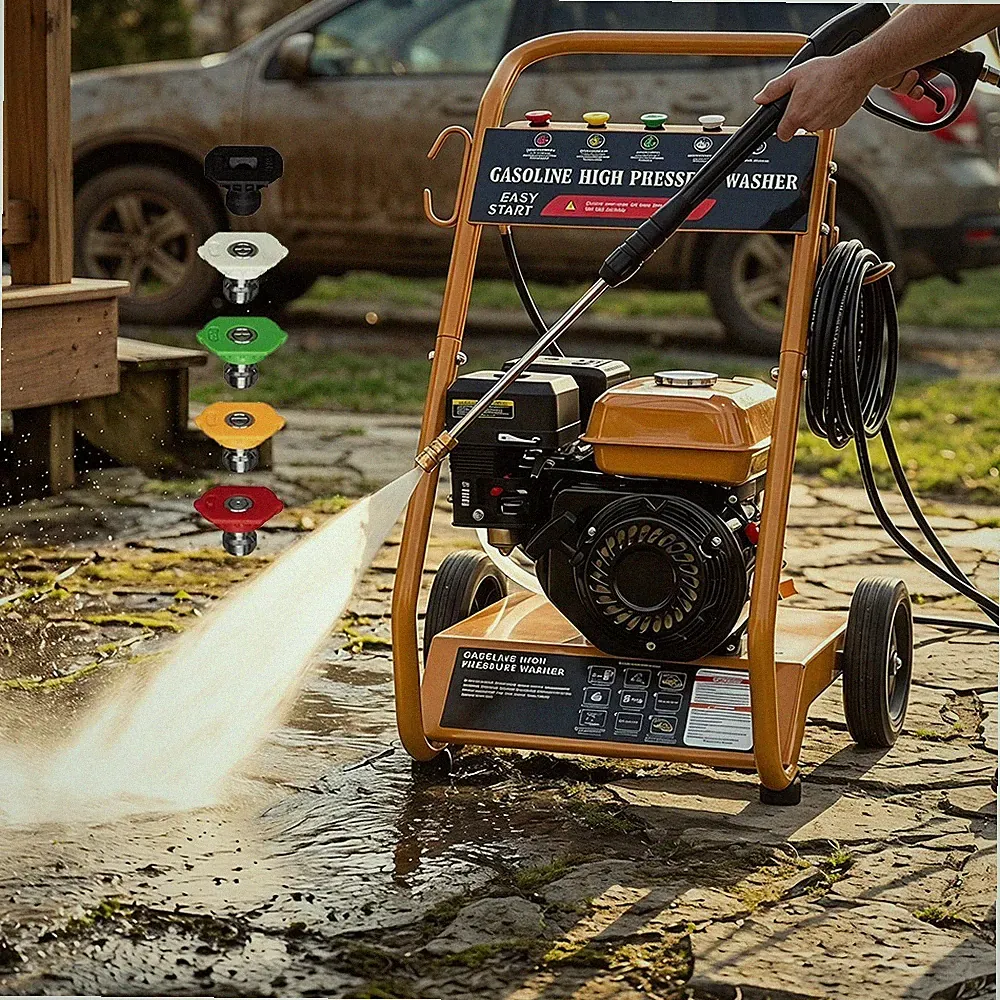 3950 PSI Gas Pressure Washer w/ 5 Nozzles Gas Powered Washer 6.5HP 2.6 GPM 212cc