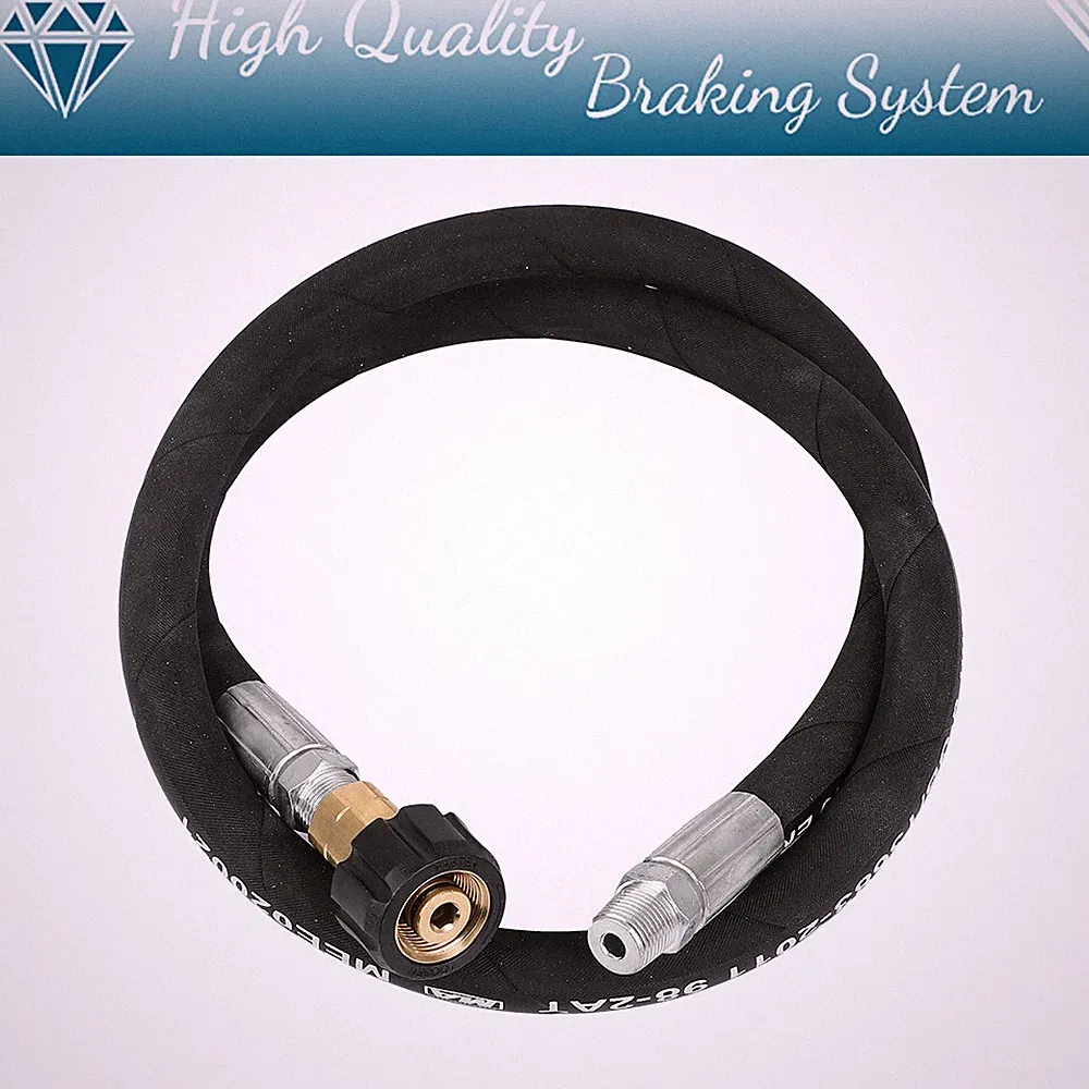 3FT 3/8" Pressure Washer Whip Hose Jumper Hose with Swivel Steel Connector
