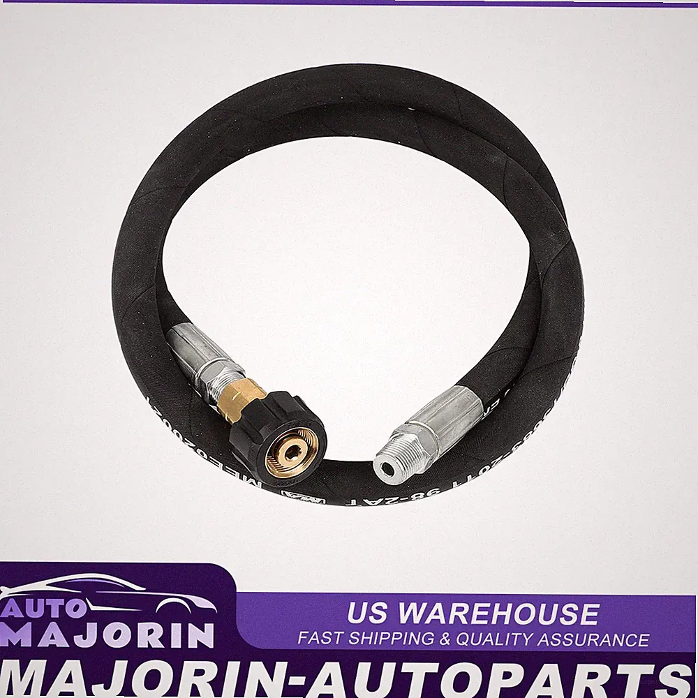 3FT Pressure Washer Whip Hose 3/8" Jumper Hose with Swivel Steel Connector