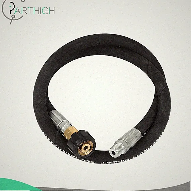 3FT Pressure Washer Whip Hose 3/8" Quick Connect Hose w/ Swivel Steel Connector