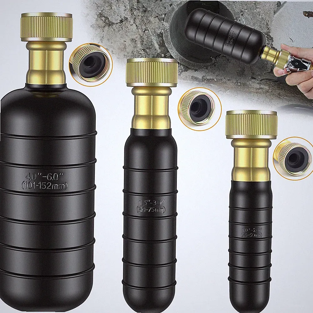 3PCS Drain Cleaning Bladder Kit for 1"- 6" Pipes Water Pressure Unclogg for Sink