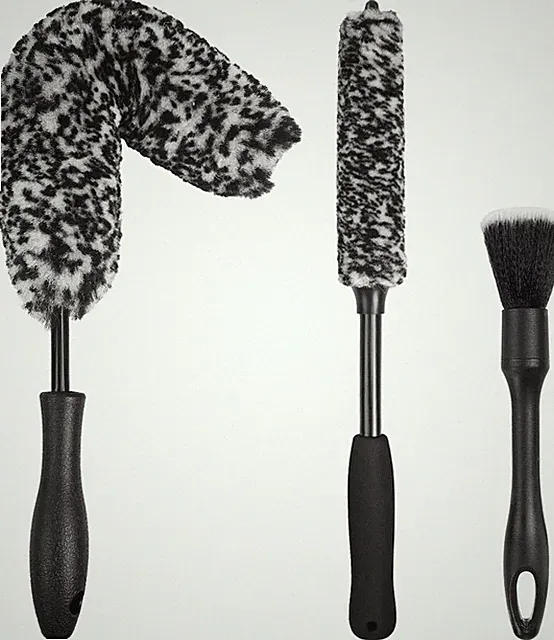 3PCS Wheel Brush Kit for Cleaning Wheel and Tire, Wheel and Rim Brush, Car