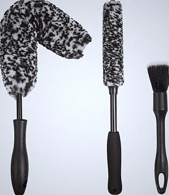 3PCS Wheel Brush Kit for Cleaning Wheel and Tire, Wheel and Rim Brush, Car Detai