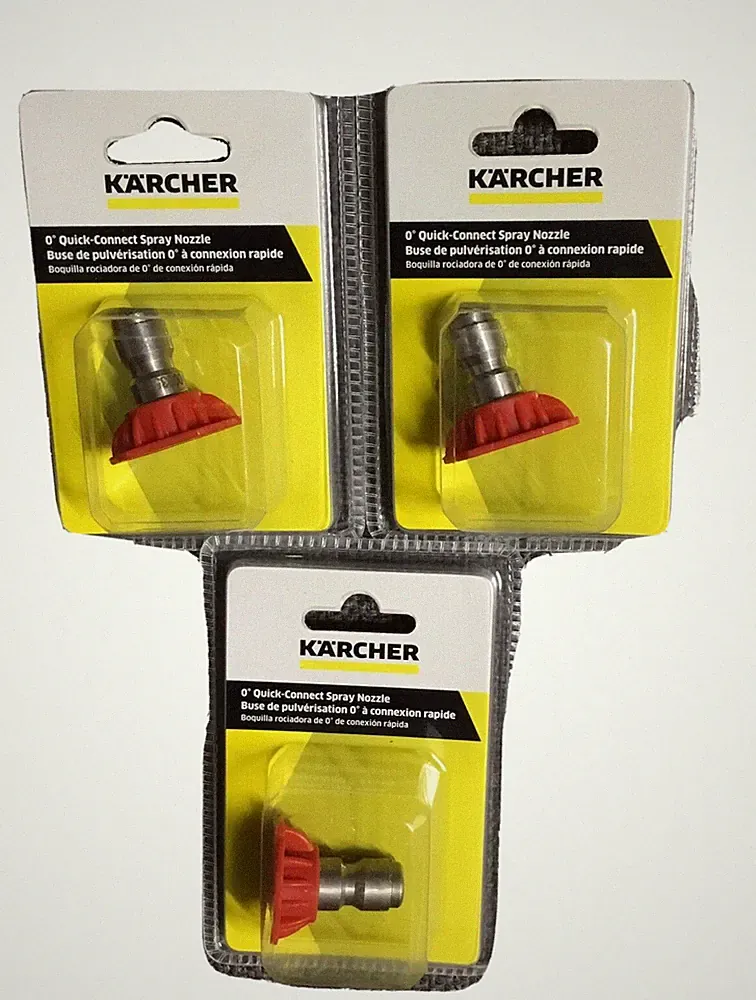 3pk Karcher 8.641-026.0 Gas Pressure Washer Spray Nozzle, 0 Degree (F3)