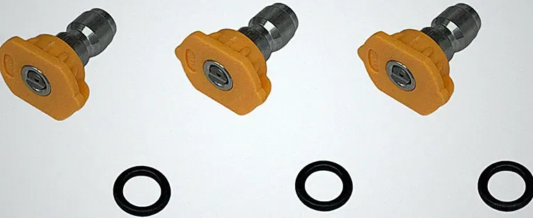3PK Pressure Washer 1/4 QC Nozzle Tips, 15°, Yellow, 8 GPM (6 Month Warranty)
