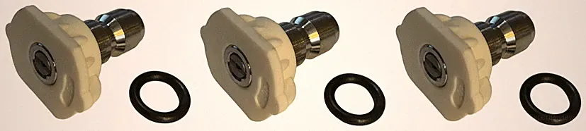 white pressure washer nozzle tips