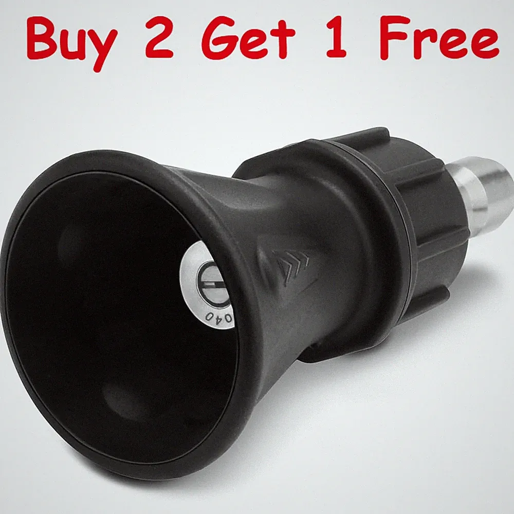 4.0 Orifice 40 Degree High Pressure Washer Nozzle w/Guard, 1/4" Quick Mount Port