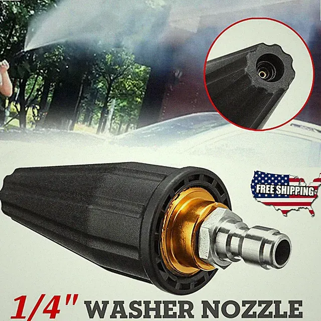 4.0GPM High Pressure Washer Rotating Turbo Nozzle Rapid Spray Tip 4000PSI 1/4"