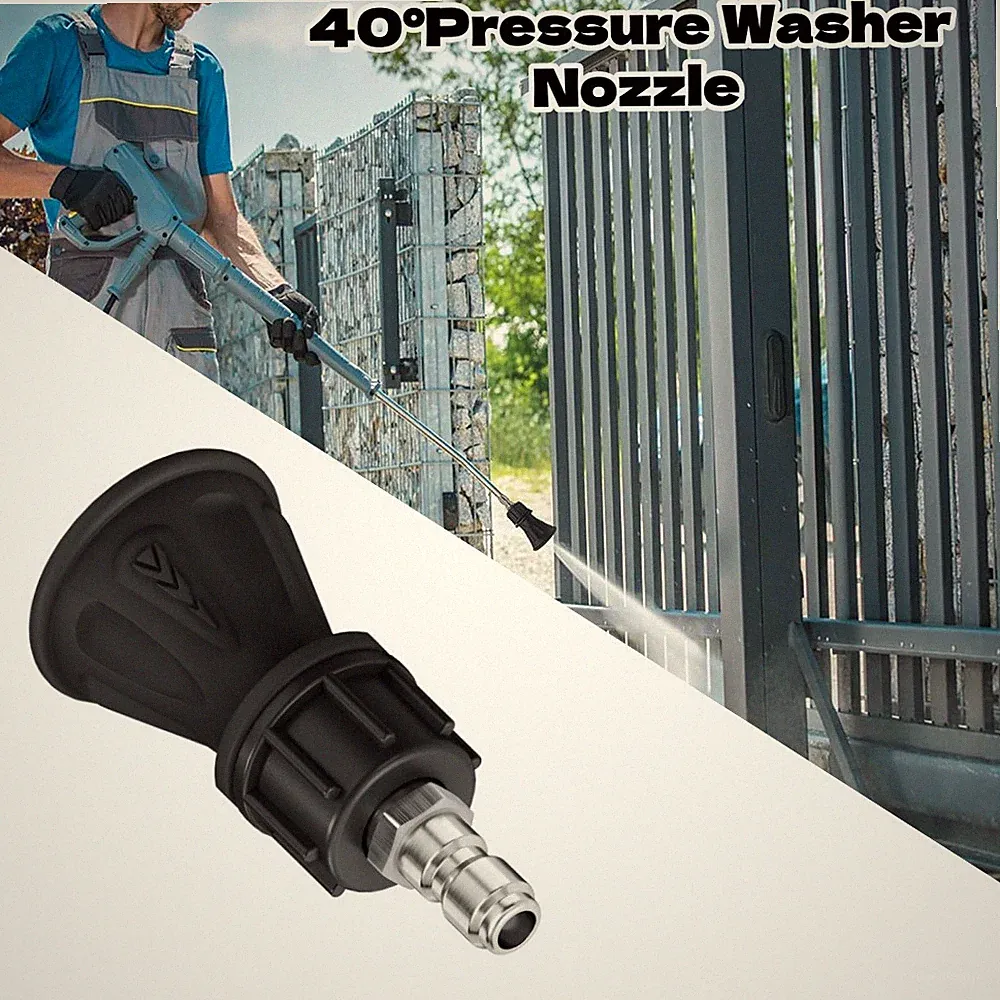 4.0GPM High Pressure Washer Rotating Turbo Nozzle Spray Tip 40°Angle 1/4" Quick
