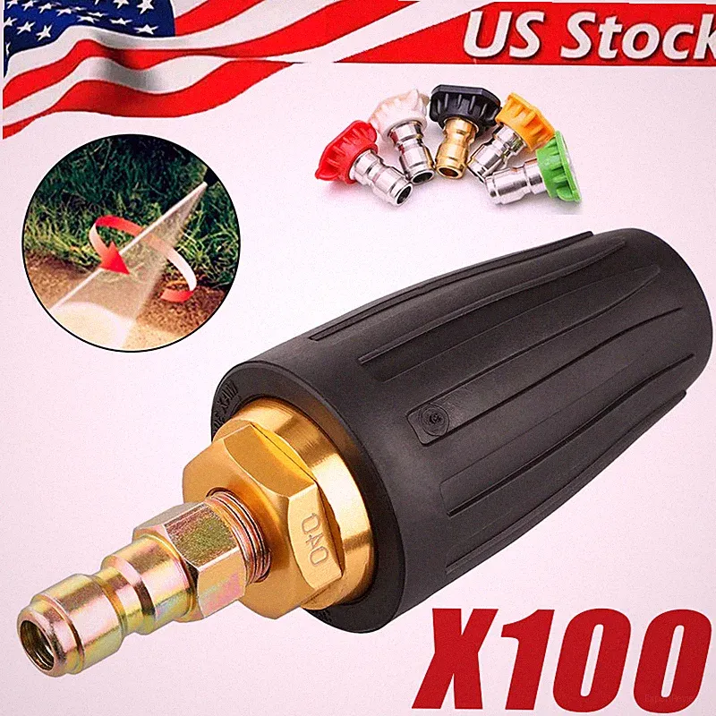 4.0GPM High Pressure Washer Rotating Turbo Nozzle Spray Tip 4000PSI 1/4" Quick