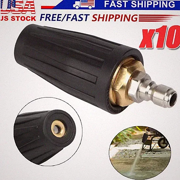 4.0GPM High Pressure Washer Rotating Turbo Nozzle Spray Tip 4000PSI 1/4" Quick