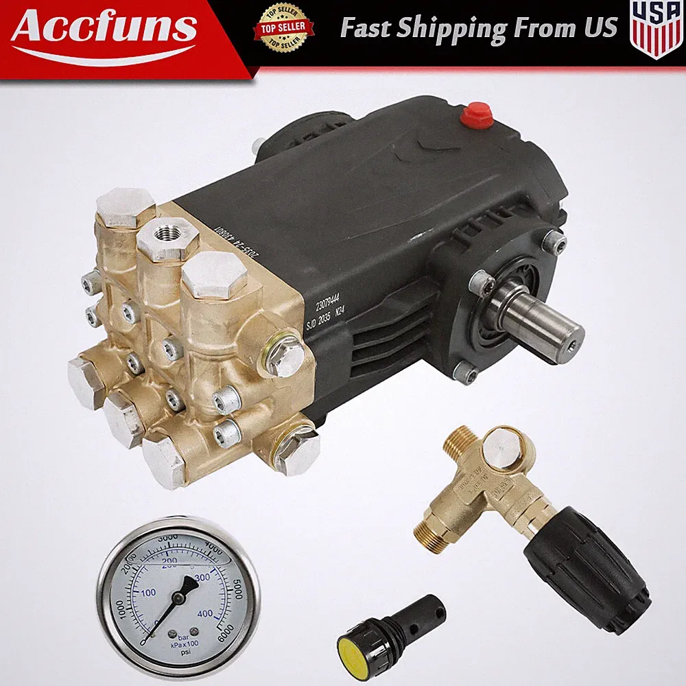 4.5 HP 3500 PSI 5.6GPM Pressure Washer Pump General Right Shaft New