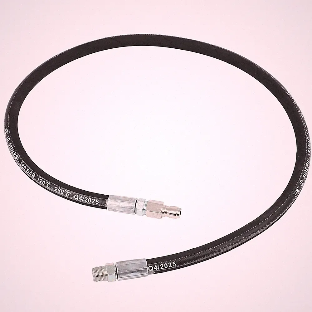 4 FT X 3/8" Pressure Washer Whip Hose Quick Connector Extension Hose 4000 PSI