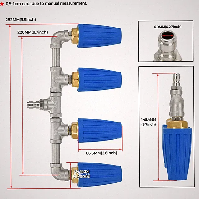 4-in-1 Turbo Nozzle Pressure Washer 2.0 Orifice 1/4" Quick Connect 4000 PSI