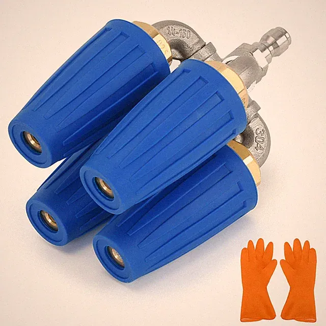 4-in-1 Turbo Nozzle Pressure Washer Tip with Gloves, 2.5 Orifice Quadruple Tu...