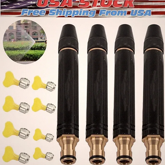4 Pack High Pressure Hose Nozzle Water Gun For Car Wash Garden Pressure Booster