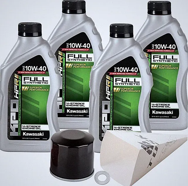 4-Stroke Oil Change Kit Kawasaki KPO Full Synthetic 10W-40
