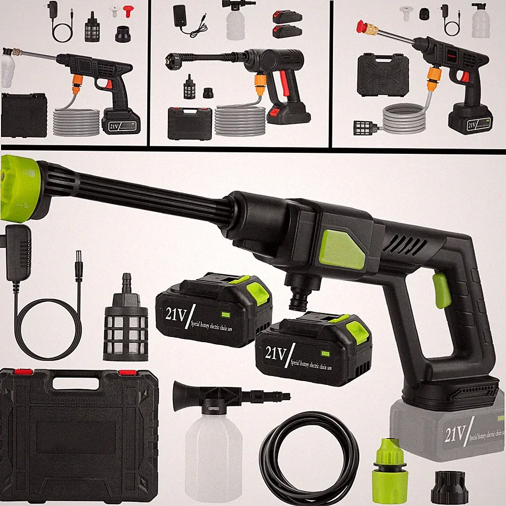 4 Styles Cordless Electric High Pressure Water Spray Car Gun Washer Cleaner Yard