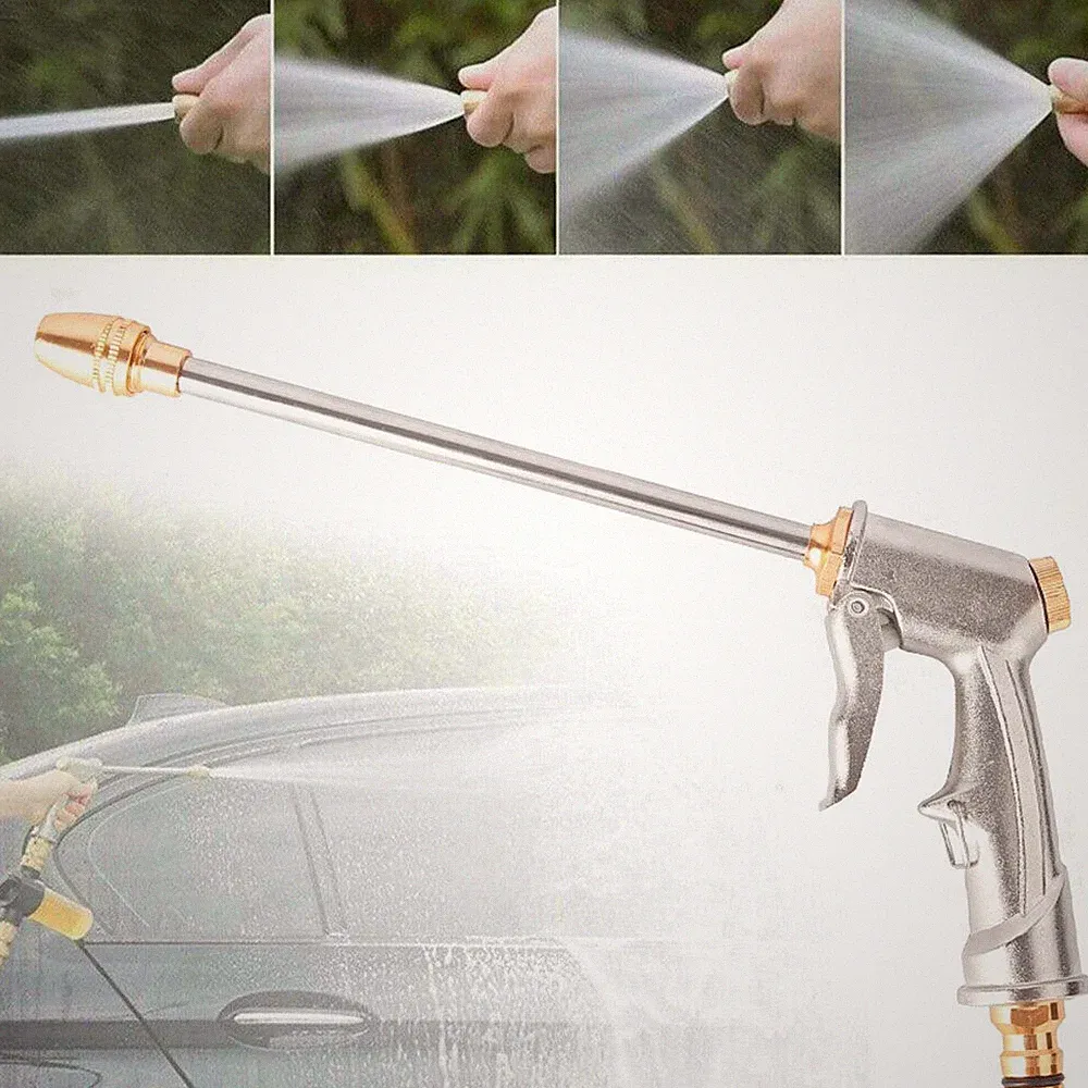 4 Type Spray High Pressure Power Washer Water Gun Nozzle Wand Attach Garden Hose