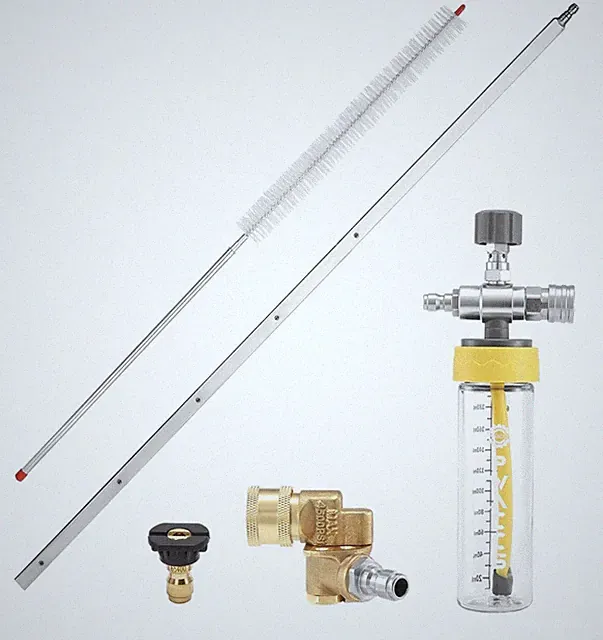 40" Pressure Washer Wand Radiator Cleaning, Chemical Injector, Pivoting Coupler