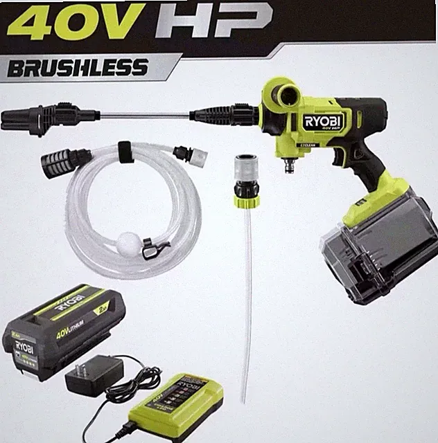 40-Volt HP Brushless EZClean 600 PSI 0.7 GPM Cold Water Power Cleaner with 2.0