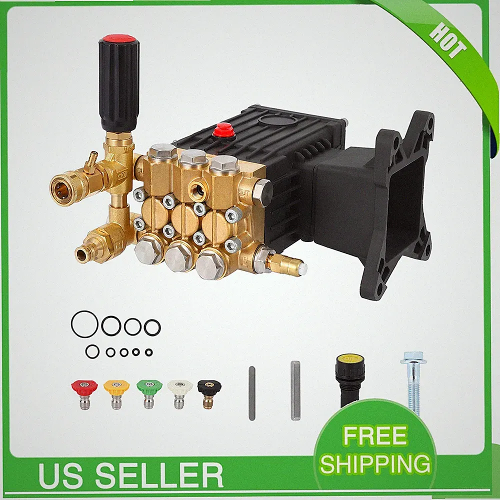 4000 PSI 4 GPM Pressure Washer Pump 1'' Horizontal Shaft Multi-layer Plunger