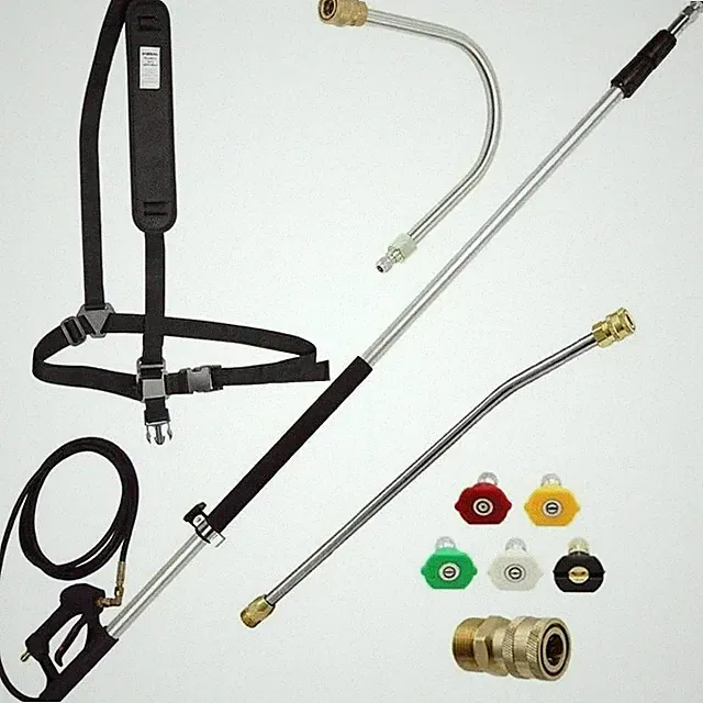 4000 PSI Commercial Grade Telescoping Pressure Washer Wand w Nozzles & Belt