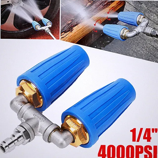 4000 PSI Dual Turbo Nozzle Pressure Washer 4-6 GPM 1/4" Quick Connect Spray Tip
