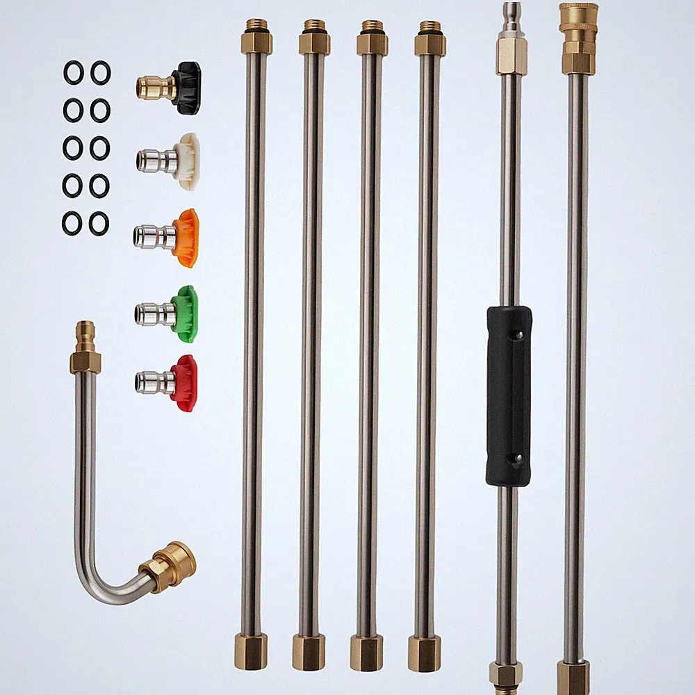 4000 PSI Extension Wand 15 Inch Pressure Washer Stainless Steel Brass 6 Wands