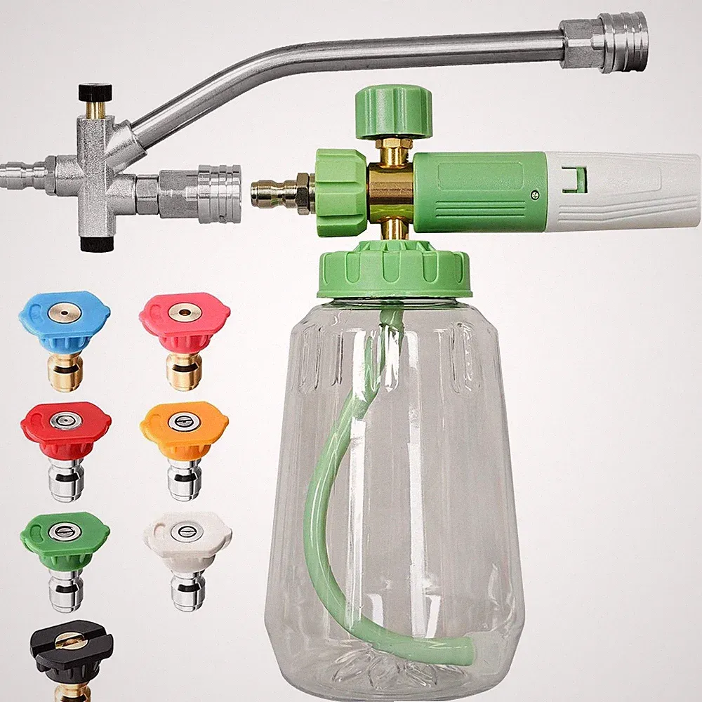 4000 PSI Foam Cannon Pressure Washer Gun Kit Double Tip Attachment, Dual-Connect