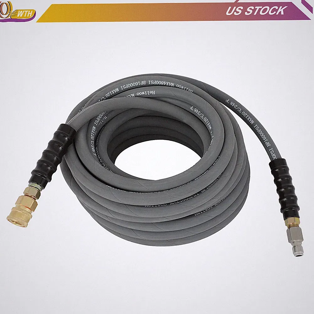 4000 PSI Gray With Couplers 50ft Length 50" Pressure Washer Hose