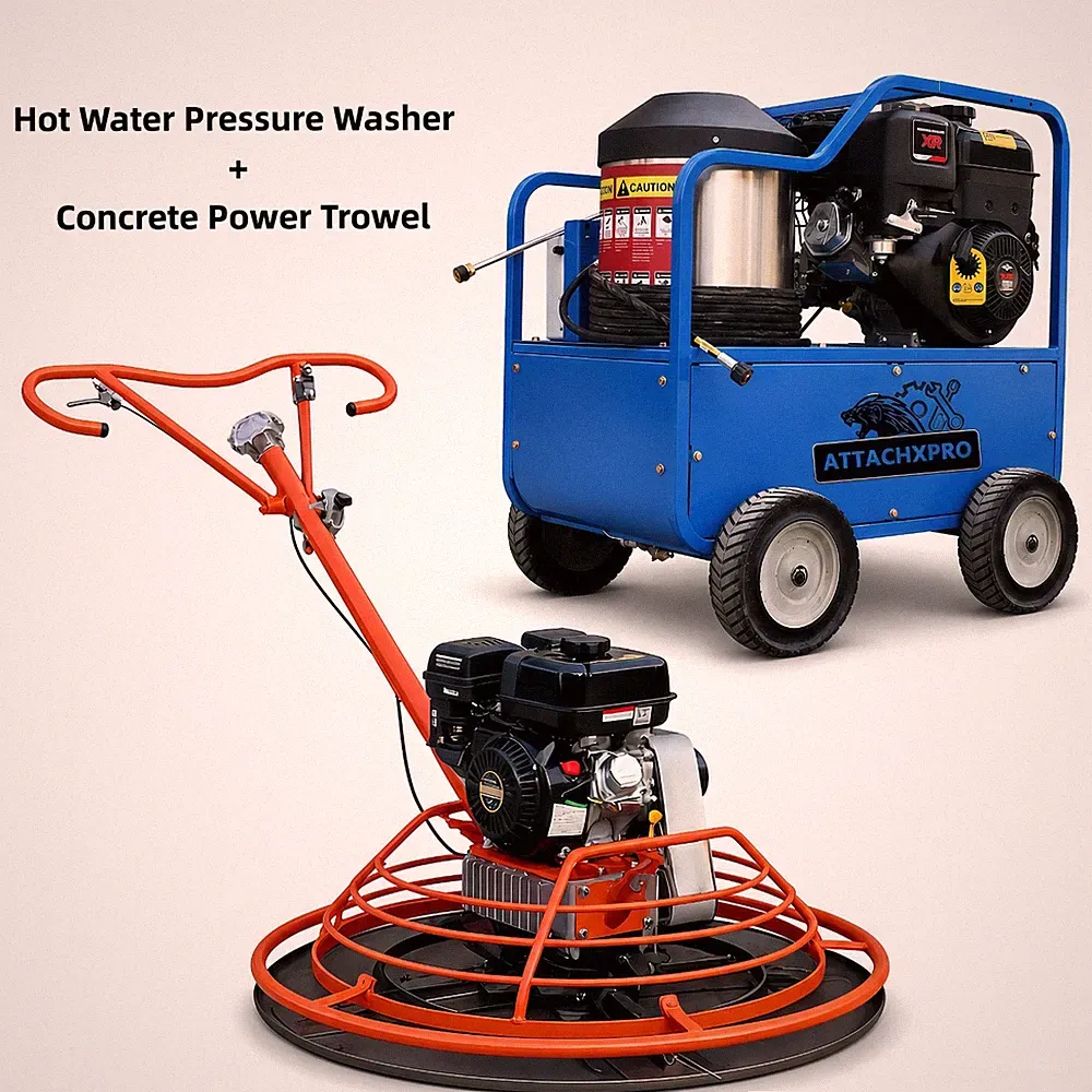 4000 PSI Hot Water Pressure Washer Gas 212°F Steam + Concrete Power Trowel