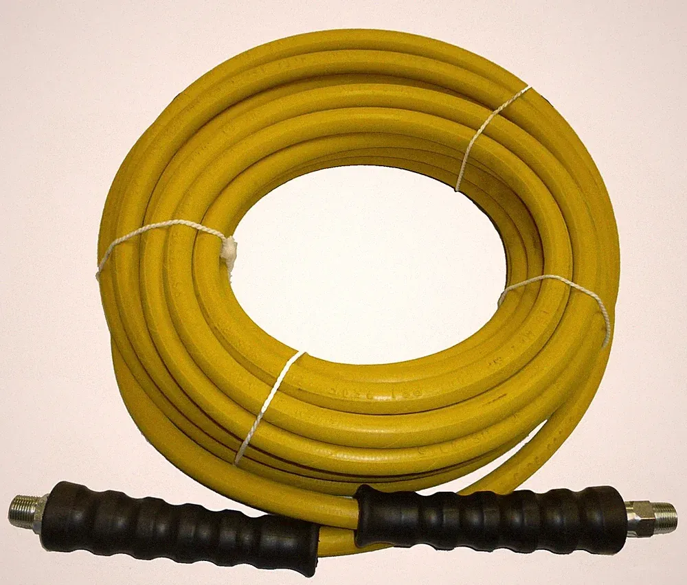 4000 PSI Pressure Washer Hose 3/8" x 50' Yellow Non-Marking R1 Rating