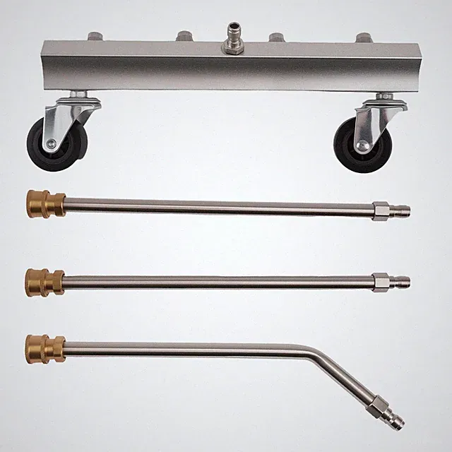 4000 PSI Pressure Washer Undercarriage Kit w/ 3 Extension Wands Stainless