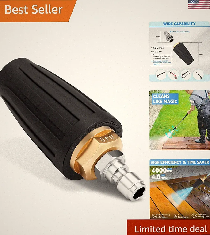 4000 PSI Turbo Nozzle Pressure Washer - Rotating Jet with Quick Connect