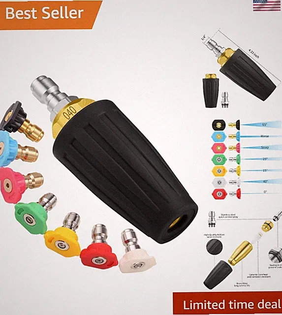 4000 PSI Turbo Nozzle Pressure Washer with 7 Pressure Washer Tips