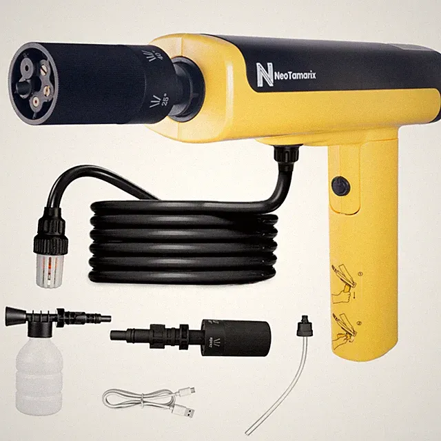 4000mAh Cordless High Pressure Power Washer Spray Gun 5 in 1 Foldable 3 Modes US