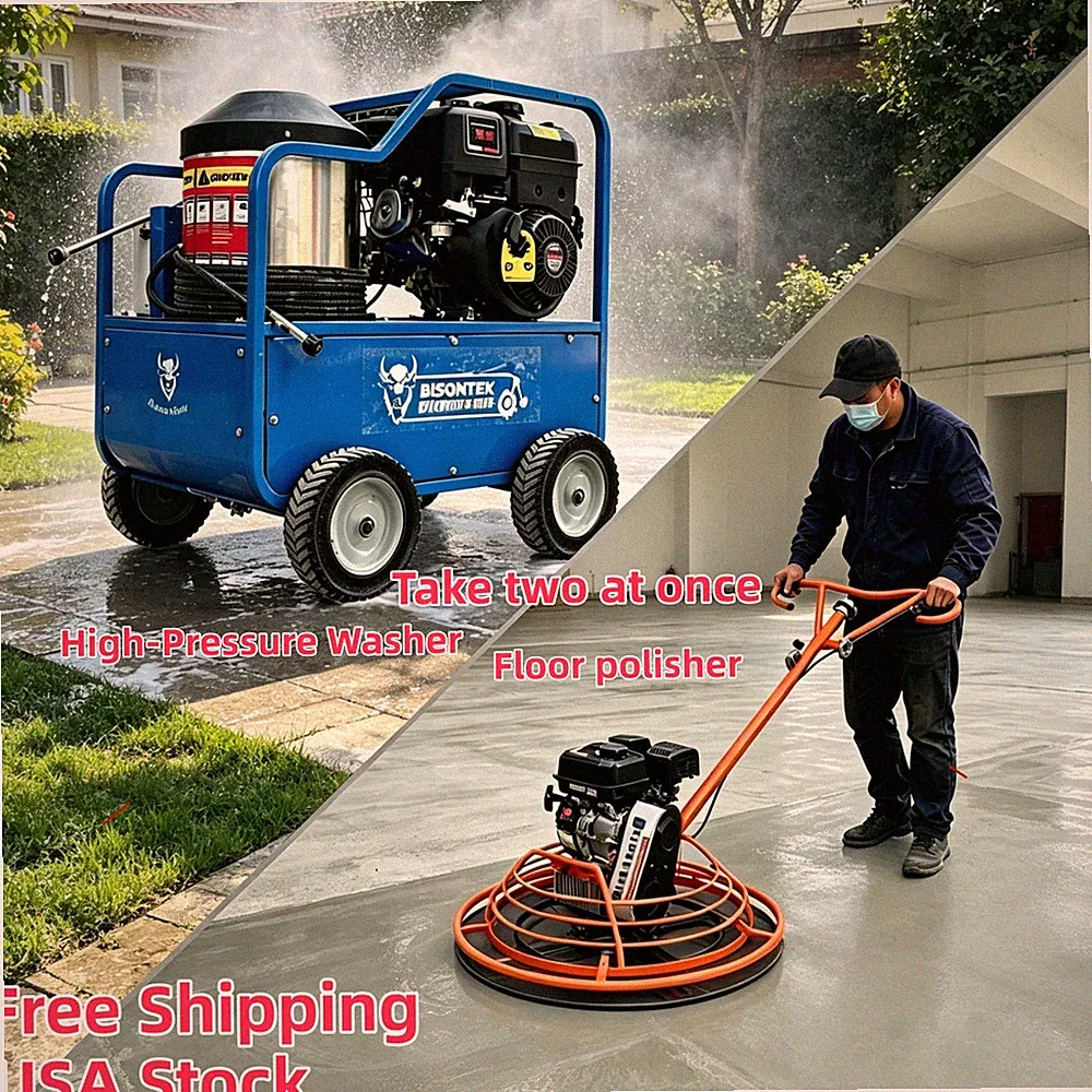 4000PSI 4GPM Hot Water High-Pressure Washer B&S 13.5HP Gasoline + Floor polisher