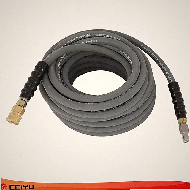 ✅4000psi 50 ft foot 3/8" Gray Pressure Washer Hose With Couplers