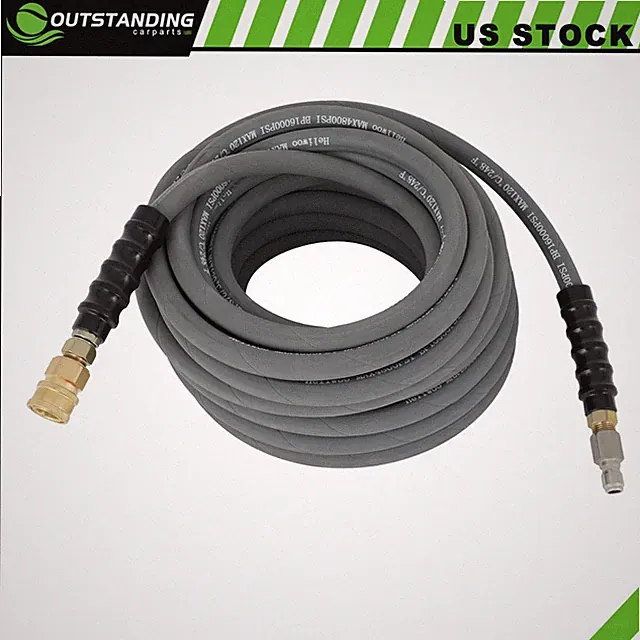 4000psi 50 ft foot 3/8" Gray Pressure Washer Hose With Couplers