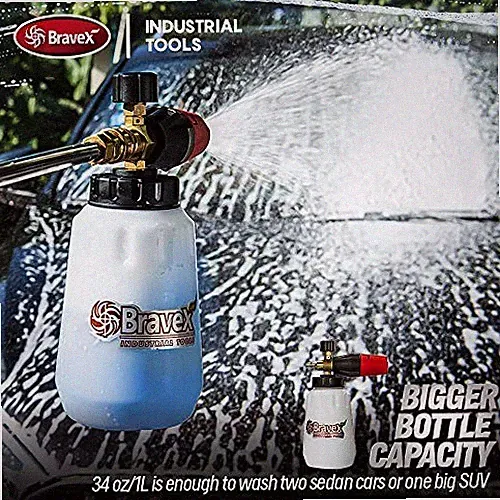 4000PSI Foam Cannon for Pressure Washer Snow Foam Lance w/5 Nozzles