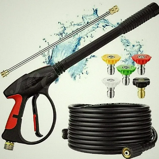 4000PSI High Pressure Car Power Washer Gun Spray Wand Lance Nozzle and Hose Kit