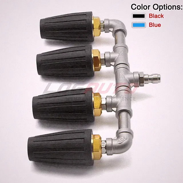 4000PSI High Pressure Power Washer 360° Rotating Four Turbo Nozzle Spray Tip