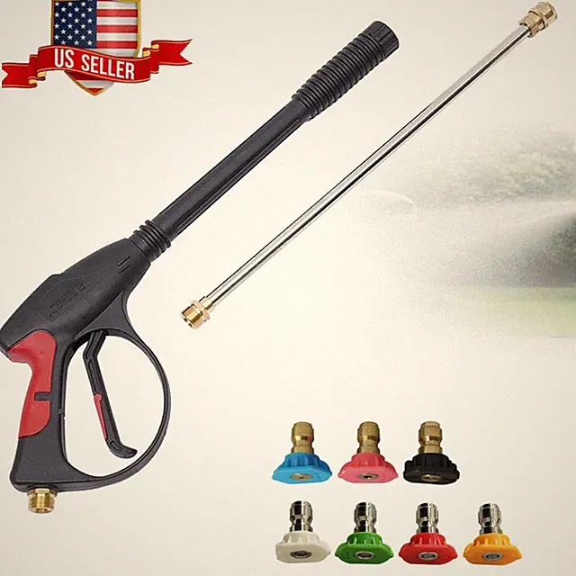 4000PSI High Pressure Power Washer Spray Gun Lance 7pcs Spray Nozzles Tips Kit