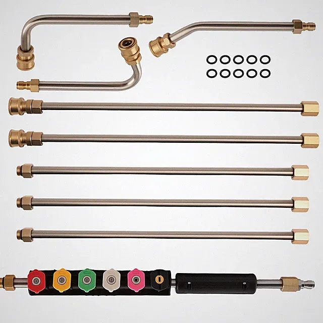 4000PSI High Pressure Washer Extension Kit 6 Wands 6 Nozzles 3 Curved Rods