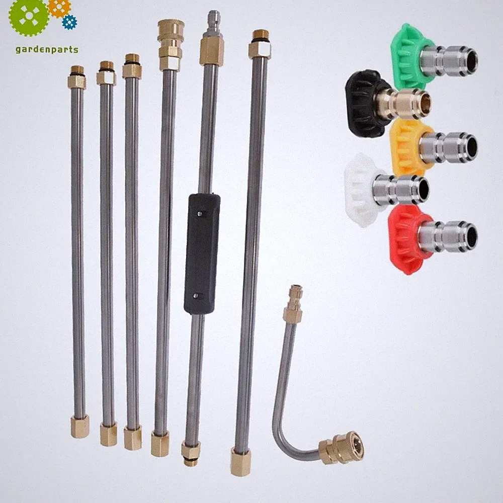 4000PSI High Pressure Washer Extension Wand Replace Lance 5 Cleaner Nozzle Tips