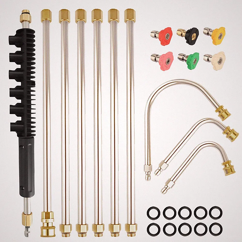 4000PSI High Pressure Washer Extension Wand Telescopic Lance with Spray Nozzle