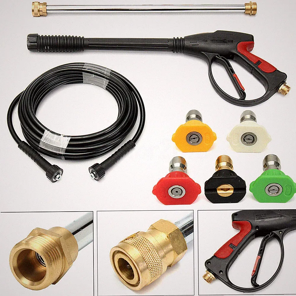 4000PSI High Pressure Washer Spray Gun Car Power Wand / Lance Nozzle / Hose Kit