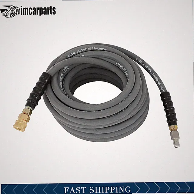 4000PSI Pressure Washer 3/8" 100ft Hose Gray With Couplers Brand New