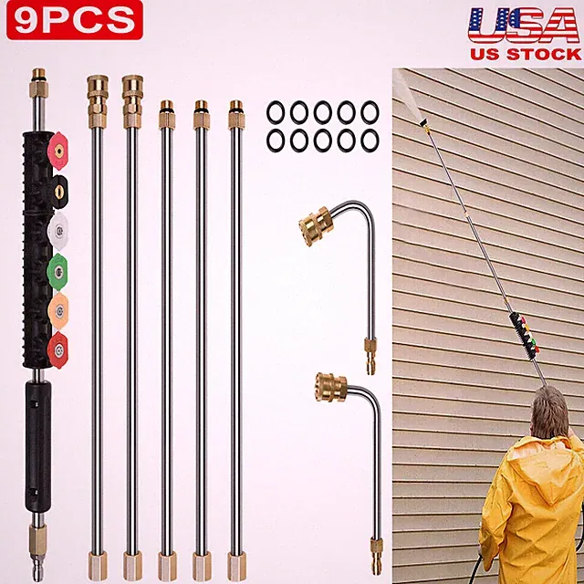 4000PSI Pressure Washer Extension Wand Power Lance Spray Gun Nozzle 1/4" Connect